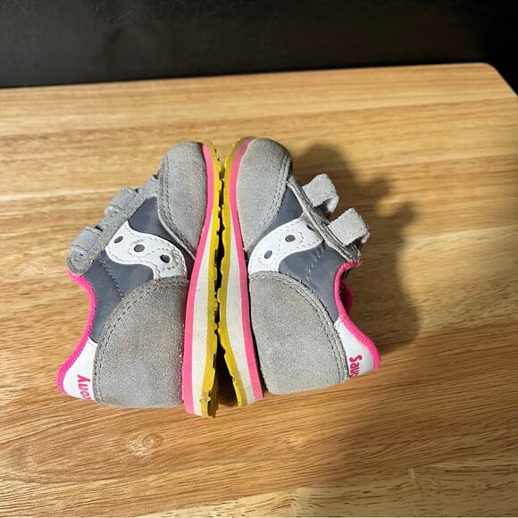 Saucony Gray Jazz‎ Hook And Loop Sneakers Size 4.5 - Picture 7 of 10